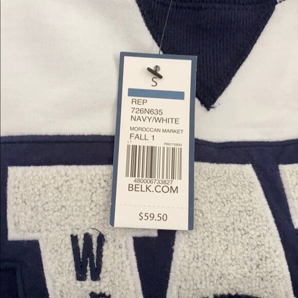 Crown & Ivy navy and white Weekend Sweatshirt - Picture 2 of 7